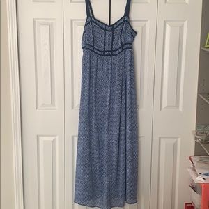 Torrid navy and white maxi dress